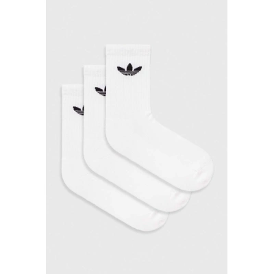 Ponožky adidas Originals 3-pack bílá barva, IJ5616