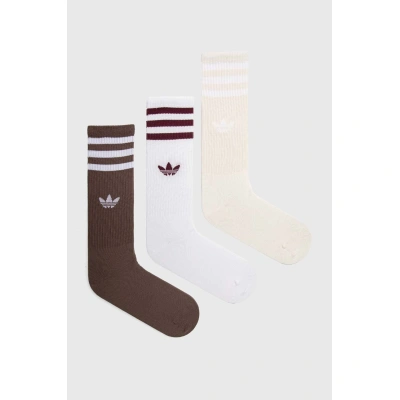 Ponožky adidas Originals 3-pack bílá barva, IU2654
