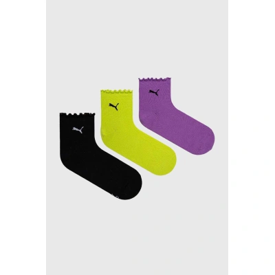 Ponožky Puma 3-pack dámské, zelená barva, 938398