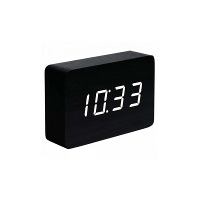 Stojací hodiny Gingko Design Brick Black Click Clock