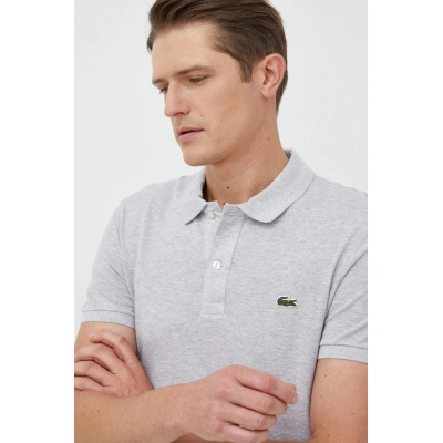 Bavlněné polo tričko Lacoste šedá barva, PH4012-001