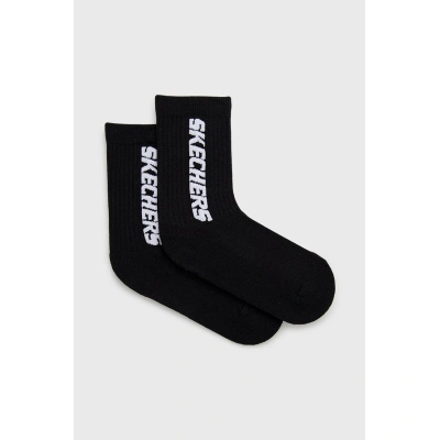 Dětské ponožky Skechers (2-pack) černá barva