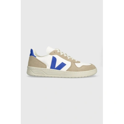 Kožené sneakers boty Veja V-10 béžová barva, VX0503477