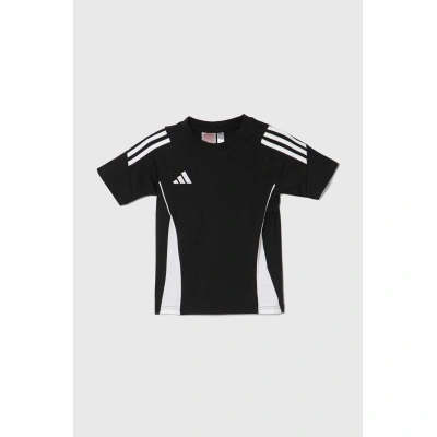 Dětské bavlněné tričko adidas Performance TIRO24 SWTEEY černá barva