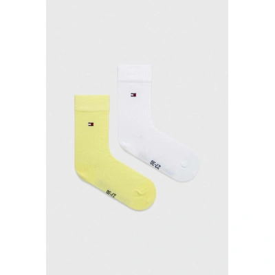 Dětské ponožky Tommy Hilfiger žlutá barva
