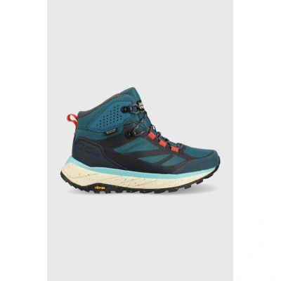 Boty Jack Wolfskin Terraventure Texapore Mid dámské, tyrkysová barva, zateplené