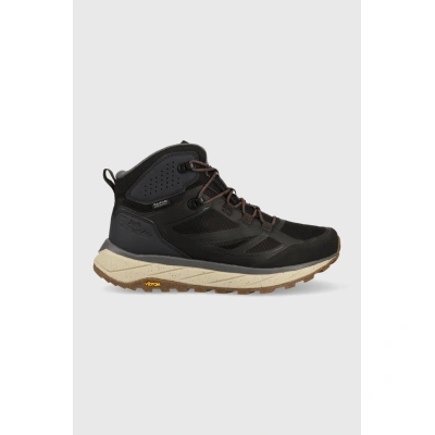 Boty Jack Wolfskin Terraventure Texapore mid pánské, černá barva, zateplené