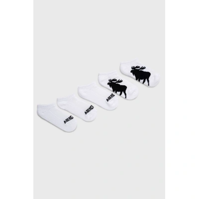 Dětské ponožky Abercrombie & Fitch (5-pak) bílá barva