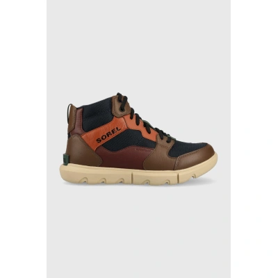 Sneakers boty Sorel Explorer Sneaker Mid hnědá barva