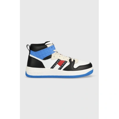 Sneakers boty Tommy Jeans Mid Cut Tommy Jeans Basket černá barva