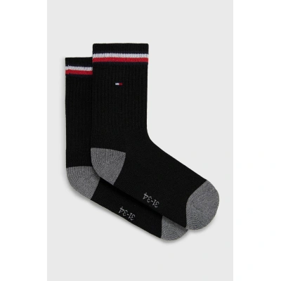 Dětské ponožky Tommy Hilfiger 2-pack černá barva