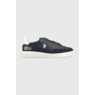 Kožené sneakers boty U.S. Polo Assn. CRYME tmavomodrá barva, CRYME005M