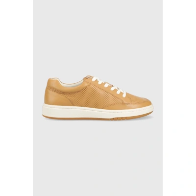 Kožené sneakers boty Lauren Ralph Lauren Hailey béžová barva, 802904468001