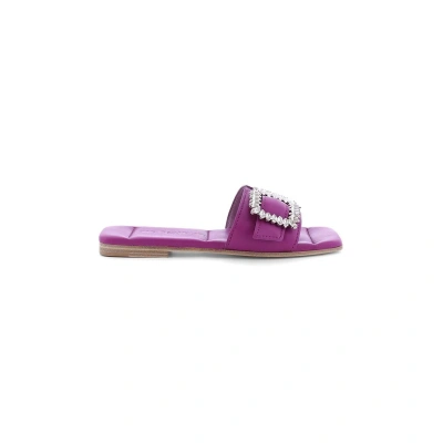 Semišové pantofle Kennel & Schmenger Rio dámské, fialová barva, 91-92280