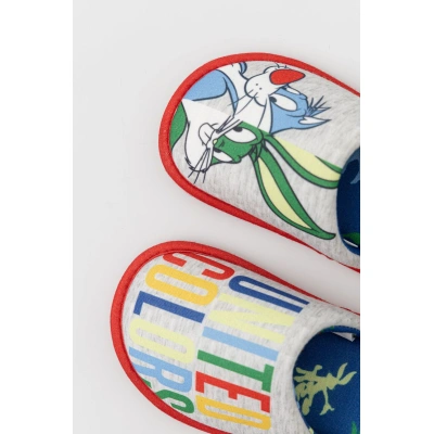 Dětské papuče United Colors of Benetton x Looney Tunes šedá barva