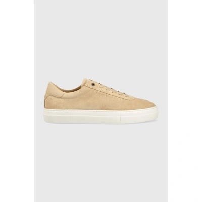 Semišové sneakers boty Tommy Hilfiger MODERN PREMIUM SUEDE béžová barva, FM0FM04745