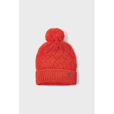 Dětská čepice s příměsí vlny Mayoral oranžová barva, z husté pleteniny, vlněná