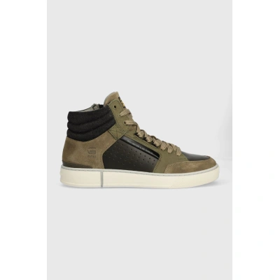 Sneakers boty G-Star Raw RAVOND II MID LEA zelená barva, 2342005714.OLV