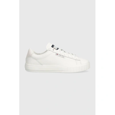 Sneakers boty Tommy Jeans TJW CUPSOLE SNEAKER ESS bílá barva, EN0EN02508