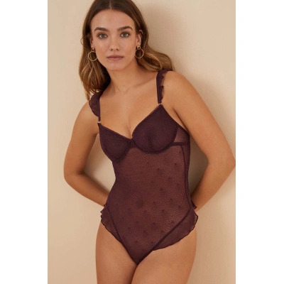 Body women'secret FEMININE LA VECINA RUBIA fialová barva, 4026387.4026388